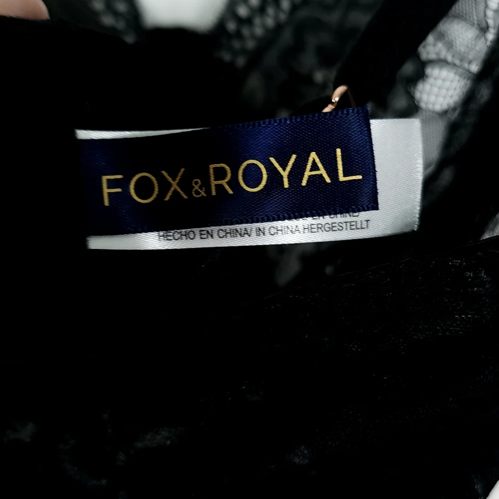 Fox & Royal Black Lace Body Suit New Without Tag Size L/20